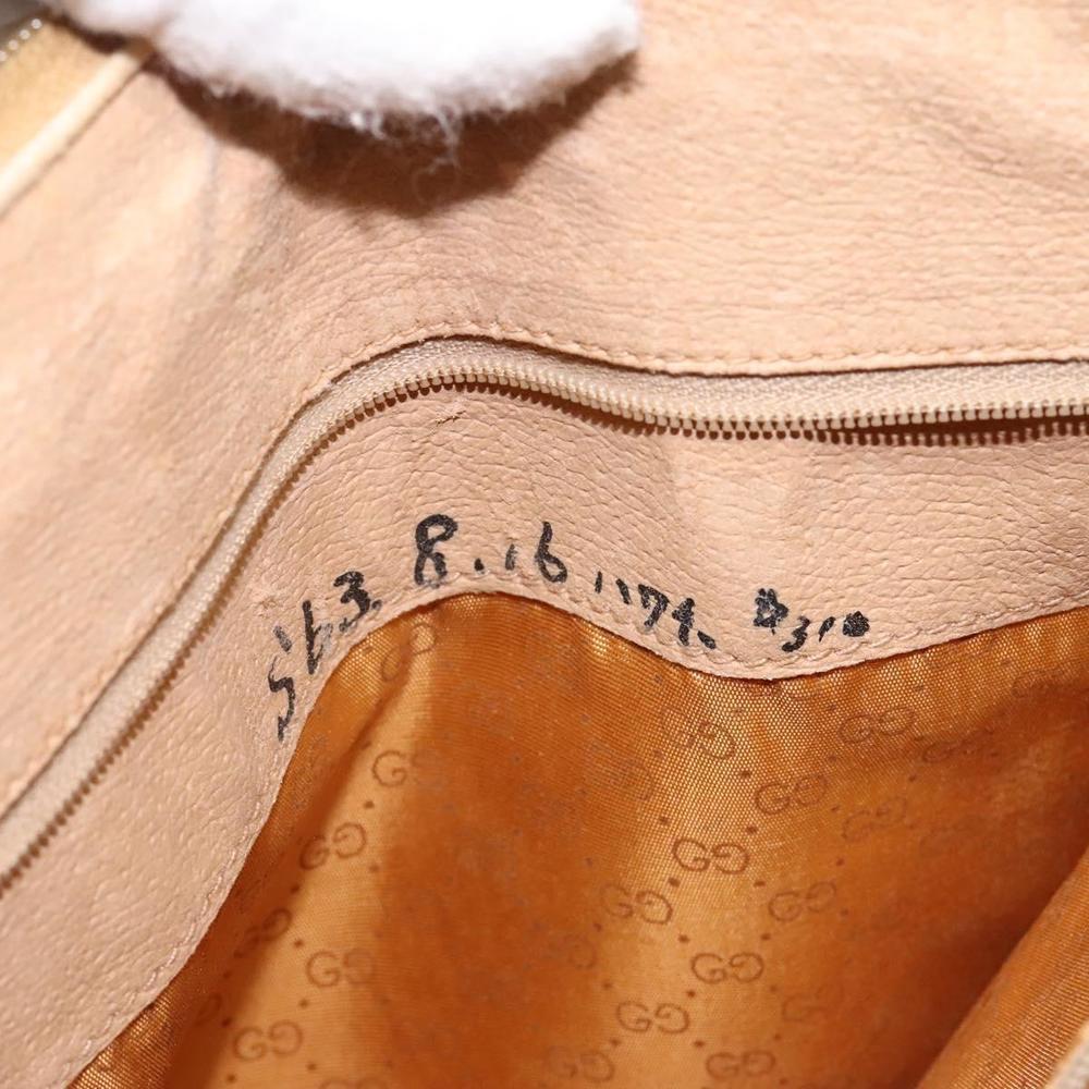 GUCCI Micro GG Supreme Hand Bag PVC 2way Beige Gold 002 123 0033 Auth 118246 - Picture 11 of 16
